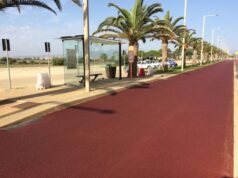 Lungomare Poetto: rinnovo della segnaletica sulle piste pedonali e ciclabili lungomare-poetto-ecco-la-nuova-pavimentazione