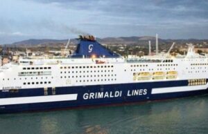 Cagliari-Civitavecchia: tratta aggiudicata a Grimaldi Group traghetto-urta-banchina-a-olbia-spavento-per-800-passeggeri