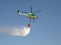 Fiamme ad Assemini, in azione elicottero del Corpo Forestale