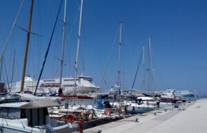 Un porto turistico a Muravera, dove c’era l’approdo dei Romani