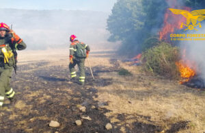 Incendi: roghi a Fonni e Burgos, in azione elicotteri della Forestale