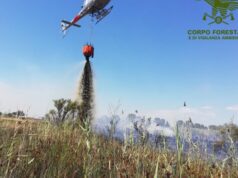 Vasto rogo a Budoni: in azione 2 elicotteri del Corpo forestale