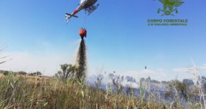 Vasto rogo a Budoni: in azione 2 elicotteri del Corpo forestale