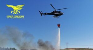 Vasto rogo a Samugheo: in azione due elicotteri antincendio