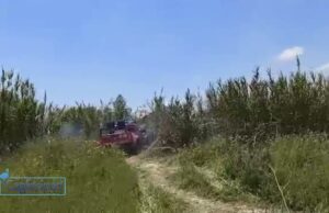 Incendio di sterpaglie a Maracalagonis, intervento dei Vigili del Fuoco