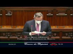 Recovery plan, premier Mario Draghi in diretta dal Parlamento
