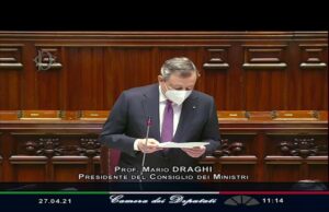 Draghi in Parlamento replica sul Recovery Plan