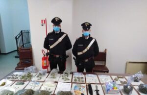 Droga, Cagliari: blitz dei Carabinieri a Stampace, arrestato un 23enne sorpreso con 2,3 kg di marijuana