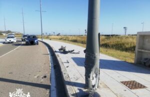 Cagliari: perde il controllo dell’auto e sbatte contro un palo, ferito un 42enne
