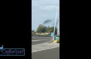 Fiamme e fumo nero lungo la SS 554 : denuncia dei cittadini