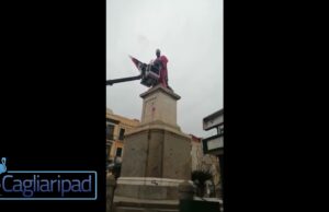 Cagliari: statua di Carlo Felice rossoblù per la salvezza