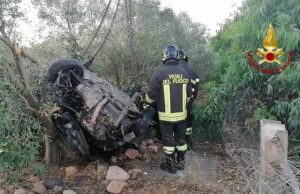 Gravissimo incidente a Flumini di Quartu, con l’auto fuori strada: 4 feriti