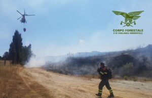 Vasto incendio ad Arbus: sul posto 2 mezzi aerei della Forestale