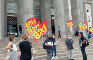 Usb in Presidio davanti al Palazzo di Giustizia di Cagliari