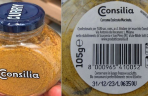 Etichetta errata: non è curcuma ma curry. Ritirato un lotto a marchio Consilia