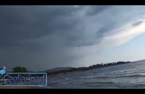 Maltempo, forte temporale sul Golfo di Cagliari