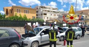 Olbia, tamponamento a catena: un ferito