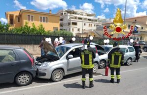 Olbia, tamponamento a catena: un ferito