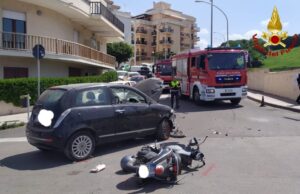 Alghero, scontro tra auto e moto: due feriti