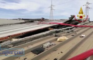 Monserrato, in fiamme deposito: intervento dei Vigili del Fuoco