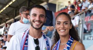 Lorenzo Patta e Dalia Kaddari allo stadio per tifare i rossoblù