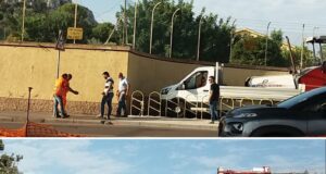 Viale Poetto, tir si incastra tra passaggio pedonale e alberi ǀ Video