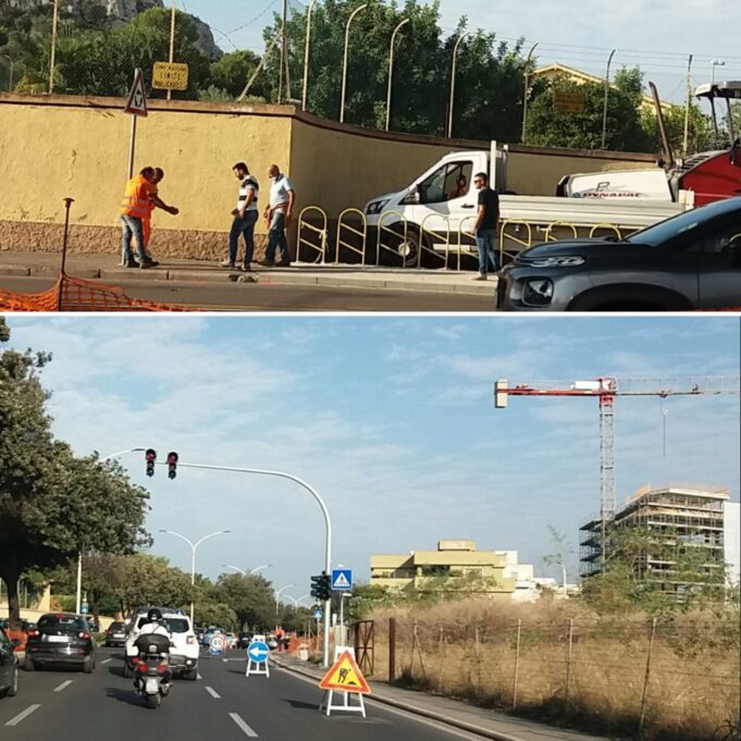 Viale Poetto completamente bloccato: via ai lavori per il passaggio ciclopedonale