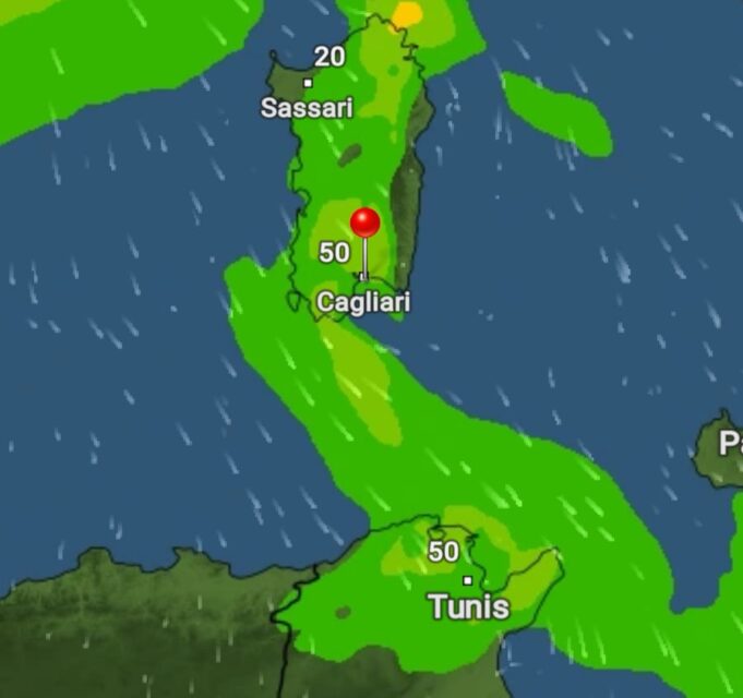 Soffia il vento di maestrale, temperature in discesa | La mappa