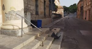 Fuori strada sulla scalinata del San Giovanni di Dio