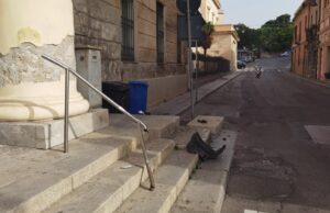 Fuori strada sulla scalinata del San Giovanni di Dio