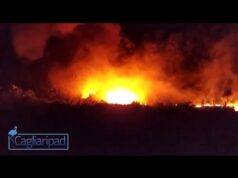 Incendio nella notte a San Nicolò Arcidano | Il video