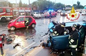 Quartu, terribile incidente: tre auto coinvolte e tre feriti gravi