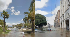 Cambiamento climatico, via Roma e viale Poetto sommerse dall’acqua