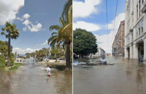 Cambiamento climatico, via Roma e viale Poetto sommerse dall’acqua