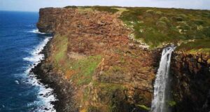 La cascata di Capo Nieddu a ottobre