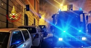 Incendio in una cantina del centro storico di Cagliari