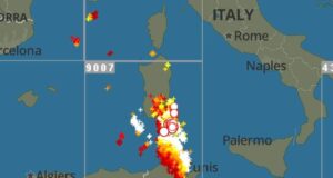 Tempesta di fulmini e temporali su Cagliari e nel Sud Sardegna | La mappa