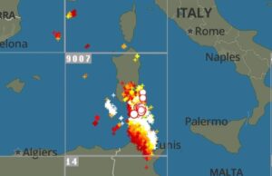 Tempesta di fulmini e temporali su Cagliari e nel Sud Sardegna | La mappa