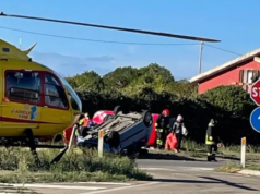 Porto Torres, grave incidente al bivio per Sorso: tre feriti