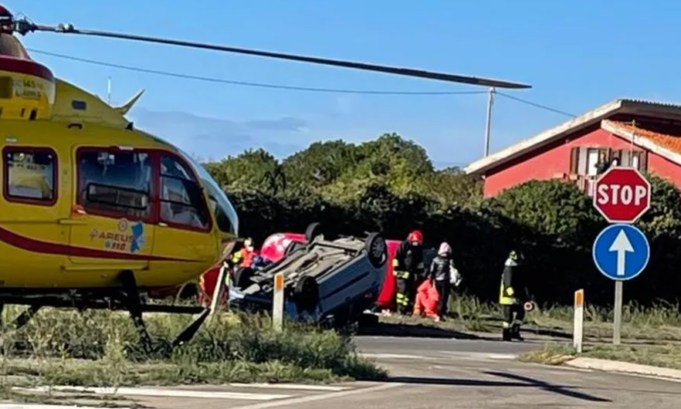 Porto Torres, grave incidente al bivio per Sorso: tre feriti