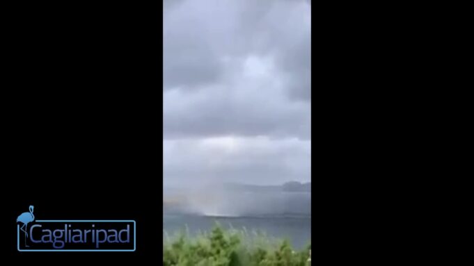 Tromba marina si abbatte su una spiaggia a Porto Cervo