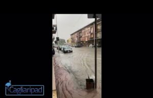 Bomba d’acqua, Pirri è di nuovo un fiume in piena | Video