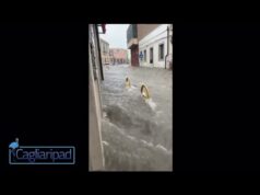 Pirri, nuovo disastro annunciato | Via Italia è un fiume in piena