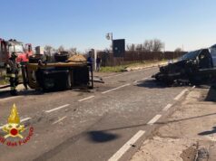 Villasor, scontro tra un suv e una pala meccanica | Due feriti gravi