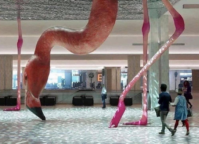 L’installazione del fenicottero rosa | Perché non a Cagliari?