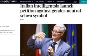 Petizione contro lo schwa, ne parlano anche Telegraph e Times