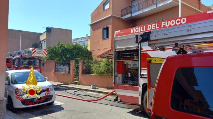 Quartu Sant’Elena, incendio in un appartamento in via Napoli
