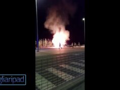 Fiamme alla Lilliu Trasporti, i manifestanti: “Noi del tutto estranei”