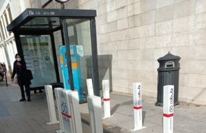 Cagliari ciclabile: ecco le colonnine per le bici in via Nazario Sauro