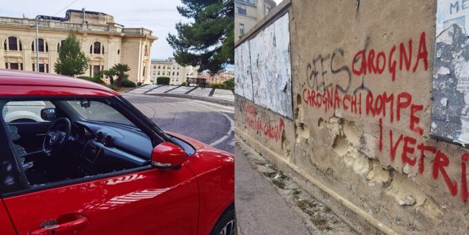 Atti vandalici in via Anfiteatro | La denuncia con lo spray rosso